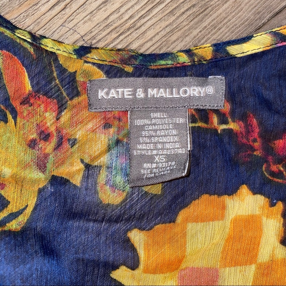 Kate & Mallory floral sheer long flowy vest - Picture 7 of 7